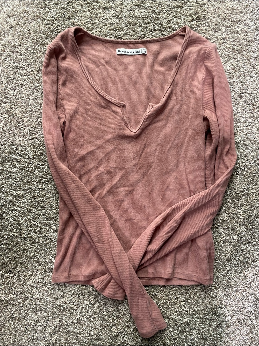 Abercrombie ribbed long sleeved tee